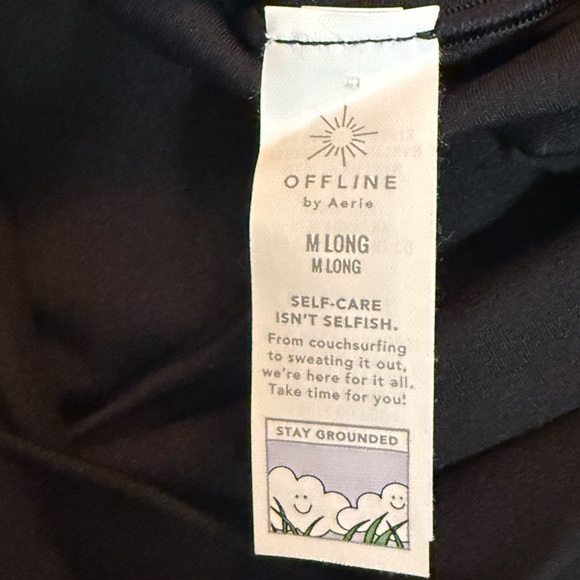 AERIE Black Hi-Rise Flare Leggings Size Medium Long - Picture 13 of 13